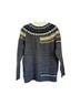 DNA Fair Isle Gray White Yellow Black Blue Pullover Sweater Size S - photo 2