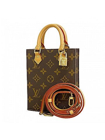 Louis Vuitton Louis Vuitton Monogram Petite Sac Plat Handbag M81295 Brown 2-way bag for women (view 1)