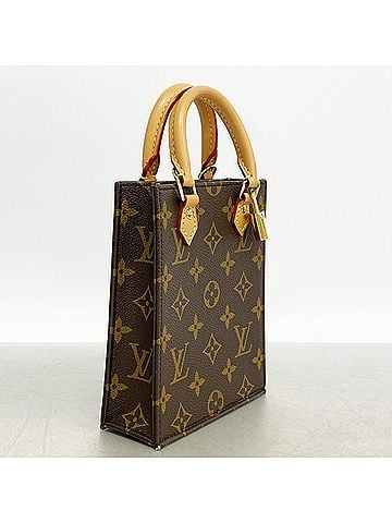 Louis Vuitton Louis Vuitton Monogram Petite Sac Plat Handbag M81295 Brown 2-way bag for women (view 2)
