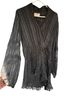Rococo Sand Stripes Black Gold Cocktail Dress Size S - photo 2