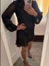 Rococo Sand Stripes Black Gold Cocktail Dress Size S - photo 6