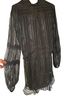 Rococo Sand Stripes Black Gold Cocktail Dress Size S - photo 4