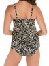 Miraclesuit Print Black Tan Swimsuit Top Size 16 - photo 2