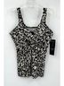 Miraclesuit Print Black Tan Swimsuit Top Size 16 - photo 3
