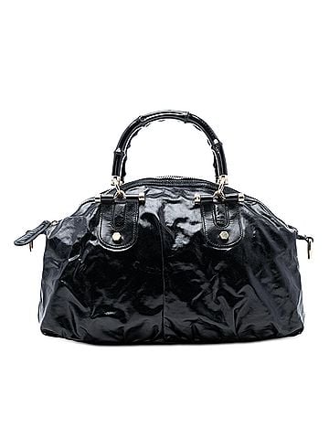 Gucci Coated Canvas Bamboo Dialux Pop Satchel (view 1)