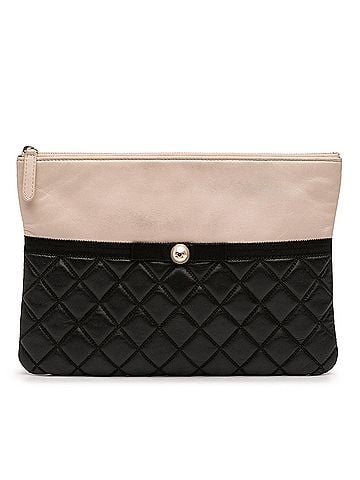 Chanel Medium Quilted Lambskin and Calfskin Pearl O Case Clutch (view 1)