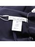 Oscar De La Renta 100% Silk Blue  Oscar De La Renta High-Waisted Wide-Leg Trousers in Navy Blue Silk Size 12 - photo 4