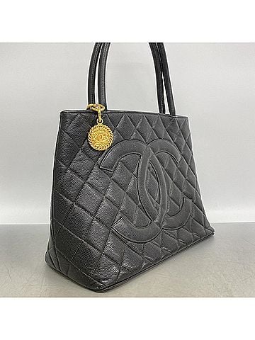 Chanel Chanel Tote Bag, Reissue Tote, Caviar Leather, Black, Women's (view 2)