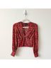 Réalisation 100% Silk Hearts Red Black Long Sleeve T-Shirt Size XXS - photo 3