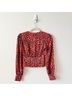 Réalisation 100% Silk Hearts Red Black Long Sleeve T-Shirt Size XXS - photo 4