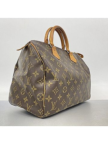 Louis Vuitton Louis Vuitton Monogram Speedy 30 Handbag M41108 Brown Women's (view 2)