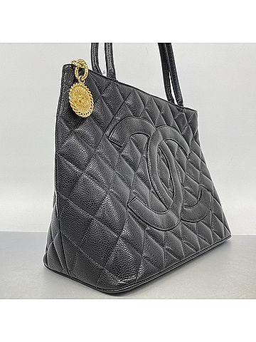 Chanel Chanel Tote Bag, Reissue Tote, Caviar Leather, Black, Women's (view 2)