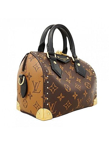 Louis Vuitton Louis Vuitton Monogram Reverse Speedy Trunk 20 Handbag M13146 Brown Women's (view 2)