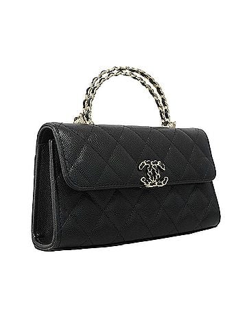 Chanel Chanel Matelassé Chain Shoulder Bag, Caviar Leather, Black/Champagne, 2-way Bag for Women (view 2)