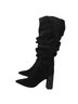 Jeffrey Campbell 100% Suede Solid Black Boots Size 9 - photo 3