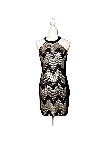 G by GUESS chevron Sequin halter neck Cocktail Dress (view 1)