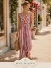 Torrid Stripes Pink Yellow Jumpsuit Size L - photo 4