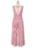 Torrid Stripes Pink Yellow Jumpsuit Size L - photo 2