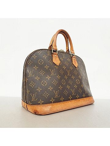 Louis Vuitton Louis Vuitton Alma Monogram Handbag M51130 Brown Women's (view 2)