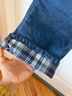 L.L.Bean 100% Cotton Plaid Blue Jeans Size 8 - photo 5