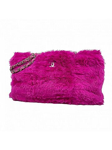 Chanel Chanel Shoulder Bag, Chain Shoulder, Fur, Purple, Women's (view 1)