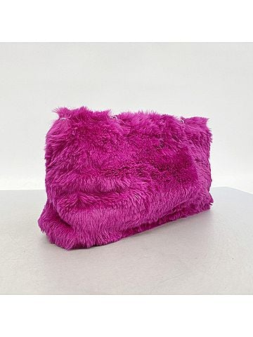 Chanel Chanel Shoulder Bag, Chain Shoulder, Fur, Purple, Women's (view 2)