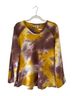 LOGO Tie-dye Multi Color Long Sleeve Top Size L - photo 1