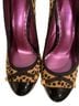 Coach 100% Calf Hair Animal Print Black Brown Heels Size 6 1/2 - photo 4