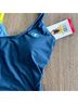 Champion Color Block Solid Blue Yellow One Piece Swimsuit Size XS - photo 10