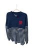 Disney Stripes Blue White Long Sleeve Button-Down Shirt Size L - photo 1