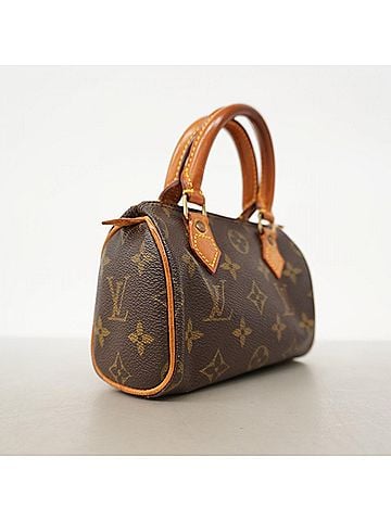 Louis Vuitton Louis Vuitton Monogram Mini Speedy Handbag M41534 Brown Women's (view 2)
