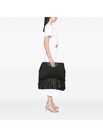 Burberry Canvas Olympia Fringe Clutch (view 2)