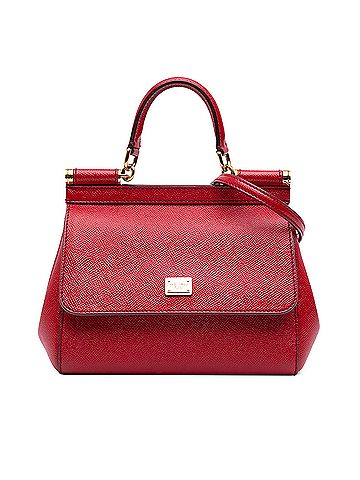 Dolce & Gabbana Small Leather Miss Sicily Satchel (view 1)