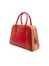 Prada 100% Leather Red Saffiano Vernice Pyramid Studded Frame Bag One size - photo 3