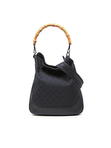 Gucci GG Canvas Bamboo Satchel (view 1)