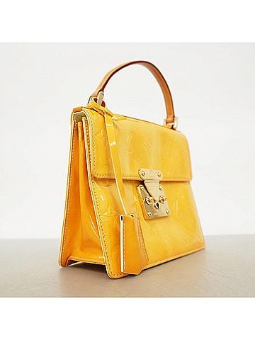 Louis Vuitton Louis Vuitton Vernis Spring Street handbag, M91068, lime yellow, women's. (view 2)