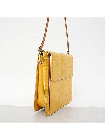 Louis Vuitton Louis Vuitton Vernis Mott Handbag M91136 Beige Women's (view 2)
