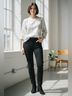 Tory Burch Floral Silver White Long Sleeve Top Size 14 - photo 3