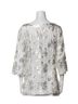 Tory Burch Floral Silver White Long Sleeve Top Size 14 - photo 2