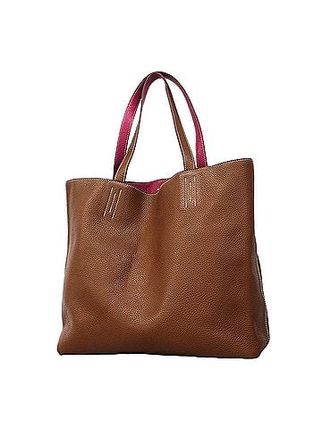 Hermès Hermes Double Sens 36 Tote Bag, Taurillon Clemence Leather, Tosca Marron, ?Q Stamp, Ladies', OP004714 (view 1)