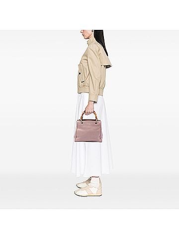 Gucci Small Calfskin Bamboo Shopper Satchel (view 2)