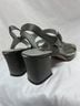City Snappers 100% Other Solid Gray Silver Tan Heels Size 10 - photo 3