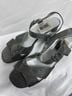 City Snappers 100% Other Solid Gray Silver Tan Heels Size 10 - photo 6
