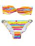 Pink Stripes Multi Color Two Piece Swimsuit Size S - photo 1