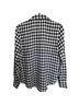 Ann Taylor 100% Polyester Houndstooth Black White Long Sleeve Button-Down Shirt Size XS - photo 2