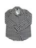 Ann Taylor 100% Polyester Houndstooth Black White Long Sleeve Button-Down Shirt Size XS - photo 1
