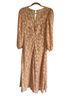 Hello Molly Floral Gold Tan Cocktail Dress Size 8 - photo 2