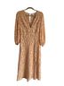 Hello Molly Floral Gold Tan Cocktail Dress Size 8 - photo 1