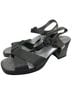 City Snappers 100% Other Solid Gray Silver Tan Heels Size 10 - photo 1