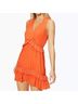 Ramy Brook 100% Polyester Solid Orange Pink Casual Dress Size 2 - photo 8